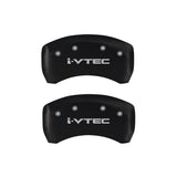 MGP 4 Caliper Covers Engraved Front & Rear i-Vtec Red finish silver ch - 39014SIVTRD
