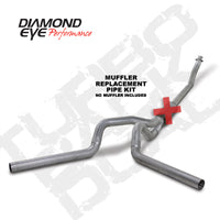 Diamond Eye KIT 4in TB MFLR RPLCMENT PIPE DUAL AL: 94-02 DODGE CUMMINS 5.9L - K4214A-RP