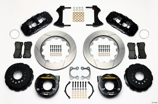 Wilwood AERO4 Rear P-Brake Kit 14.00in Small Ford 2.50in Offset - 140-10949
