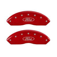 MGP 4 Caliper Covers Engraved Front & Rear RAM Red finish silver ch - 55002SRAMRD