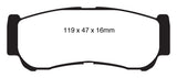 EBC 07-09 Hyundai Santa Fe 2.7 Greenstuff Rear Brake Pads - DP61982