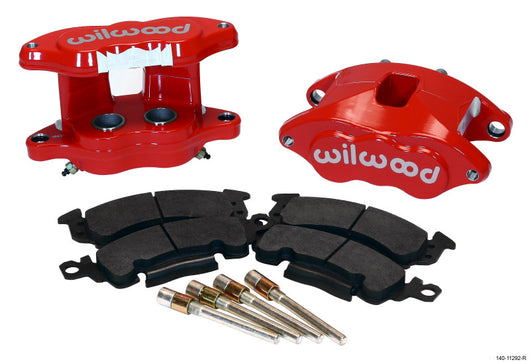 Wilwood D52 Rear Caliper Kit - Red 1.25 / 1.25in Piston 1.28in Rotor - 140-11292-R