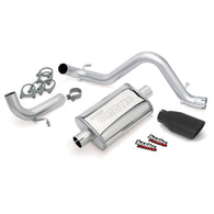 Banks Power 12-15 Jeep 3.6L Wrangler (All) - 2dr Monster Exh Sys - SS Single Exh w/ Black Tip - 51342-B