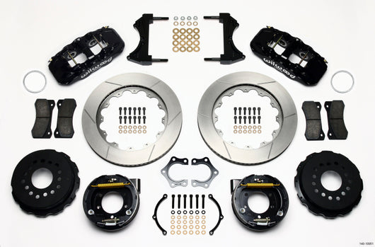 Wilwood AERO4 Rear P-Brake Kit 14.00in Mopar/Dana 2.36in Off w/Snap Ring Brng - 140-10951