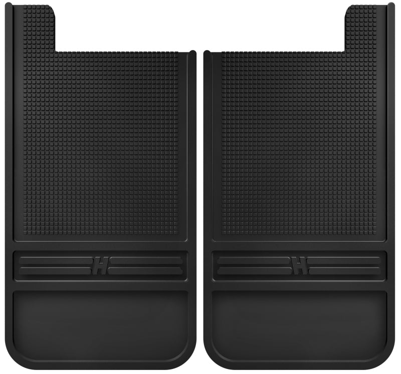 Husky Liners Universal 12in Wide Black Rubber Rear Mud Flaps w/o Weight - 55100