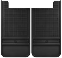 Husky Liners Universal 12in Wide Black Rubber Rear Mud Flaps w/o Weight - 55100