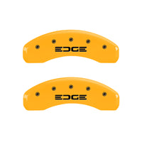 MGP 4 Caliper Covers Engraved Front & Rear Edge Yellow finish black ch - 10119SEDGYL