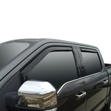 Westin 2015-2018 Ford F-150 SuperCrew Wade In-Channel Wind Deflector 4pc - Smoke - 72-37407