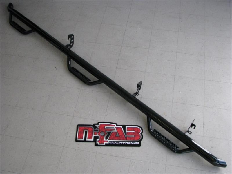 N-Fab Nerf Step 02-08 Dodge Ram 1500/2500/3500 Quad Cab 6.4ft Bed - Tex. Black - Bed Access - 3in - D0289QC-6-TX