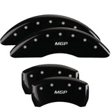 MGP 4 Caliper Covers Engraved Front & Rear JEEP Black finish silver ch - 42004SJEPBK
