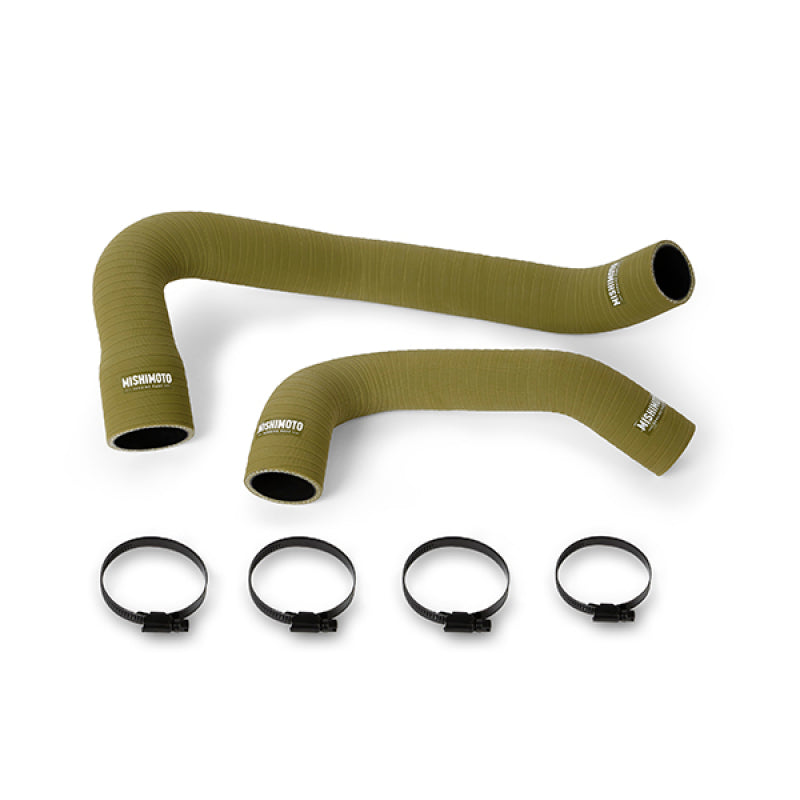 Mishimoto 97-06 Jeep Wrangler 6cyl Silicone Hose Kit Olive Drab - MMHOSE-WR6-97OD