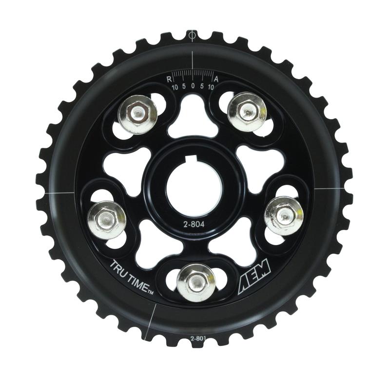 AEM 96-00 Honda Civic / 96-97 Honda Del Sol D16 Black Tru-Time Cam Gear - 23-804BK