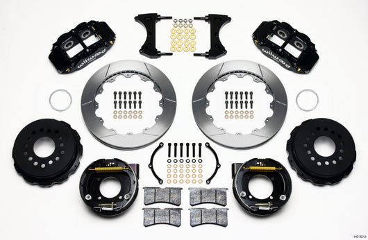 Wilwood Narrow Superlite 4R Rear P-Brk Kit 12.88in Chevy 12 Bolt w/ C-Clips - 140-9213