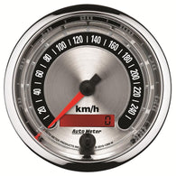 Autometer American Muscle 85.7mm Electric Programmable Metric 260kph Speedometer - 1288-M