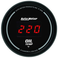 Autometer Black 0-400F Digital Oil Temp Gauge - 6348