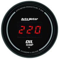 Autometer Black 0-400F Digital Oil Temp Gauge - 6348