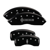 MGP 4 Caliper Covers Engraved Front & Rear MGP Black finish silver ch - 36007SMGPBK