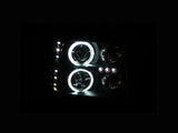 ANZO 2007-2013 Gmc Sierra 1500 Projector Headlights w/ Halo Black - 111125