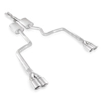 Stainless Works 2008-14 Challenger 3in Catback X-Pipe Chambered Mufflers 3-1/2in Tips - HM64CB-C