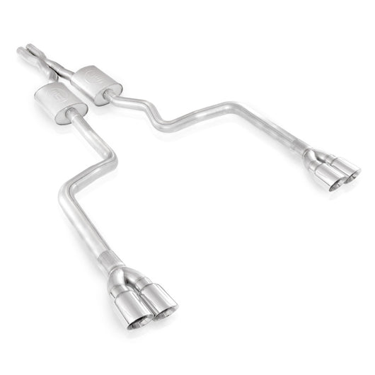Stainless Works 2008-14 Challenger 3in Catback X-Pipe Chambered Mufflers 3-1/2in Tips - HM64CB-C