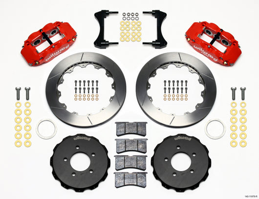 Wilwood Narrow Superlite 6R Front Hat Kit 12.88in Red 2006-Up Civic / CRZ - 140-11978-R