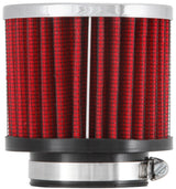 K&N 1.75in Flange ID x 3in OD x 2.5in H Chrome Finish Rubber Base Crankcase Vent Filter - 62-1480