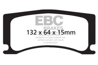 EBC 08-09 Jaguar XKR 4.2 Supercharged (Portfolio) Yellowstuff Rear Brake Pads - DP42112R