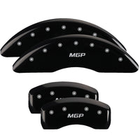 MGP 4 Caliper Covers Engraved Front & Rear JEEP Black finish silver ch - 42014SJEPBK