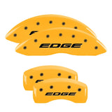 MGP 4 Caliper Covers Engraved Front & Rear EDGE/2015 Yellow finish black ch - 10241SEDEYL