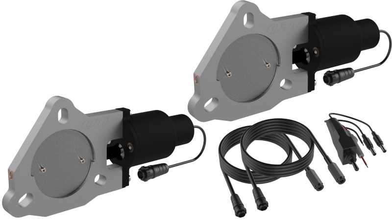 QTP 3in Bolt-On QTEC Dual Electric Cutout Valves - Pair - QTEC60