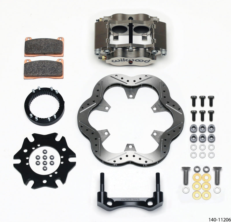 Wilwood Billet Narrow Dynalite Radial Mount Rear Inboard Sprint Kit 10.50in SuperAlloy Vented Rotor - 140-11206