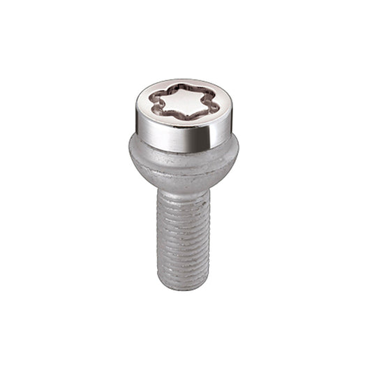 McGard Wheel Lock Bolt Set - 4pk. (Radius Seat) M14X1.5 / 17mm Hex / 26.7mm Shank Length - Chrome - 28018