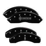 MGP 4 Caliper Covers Engraved Front & Rear MGP Black finish silver ch - 35014SMGPBK