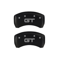 MGP 4 Caliper Covers Engraved Front Mustang Engraved Rear GT Red finish silver ch - 10198SMGTRD