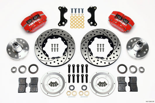 Wilwood Dynapro Dust-Boot Front Kit 11.00in Drilled-Red WWE ProSpindle - 140-13345-DR