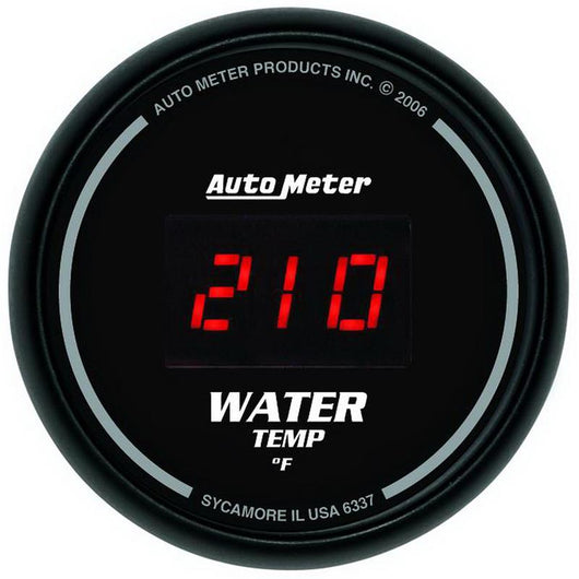Autometer Black 0-300 F Digital Water Temp Gauge - 6337
