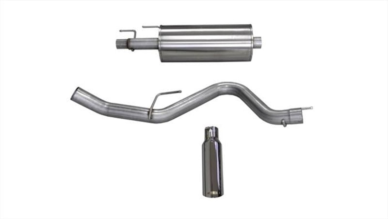 Corsa 15-16 Ford F-150 EcoBoost Cat-Back Single Side Exit w/ 4.0in Polished Tip - 24836