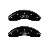 MGP Front set 2 Caliper Covers Engraved Front Oval logo/Ford Black finish silver ch - 10199FFRDBK