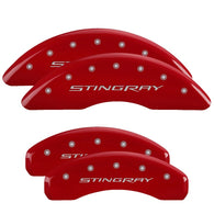 MGP 4 Caliper Covers Engraved Front & Rear Bowtie Yellow Finish Black Char 1997 Chevrolet Camaro - 14026SBOWYL