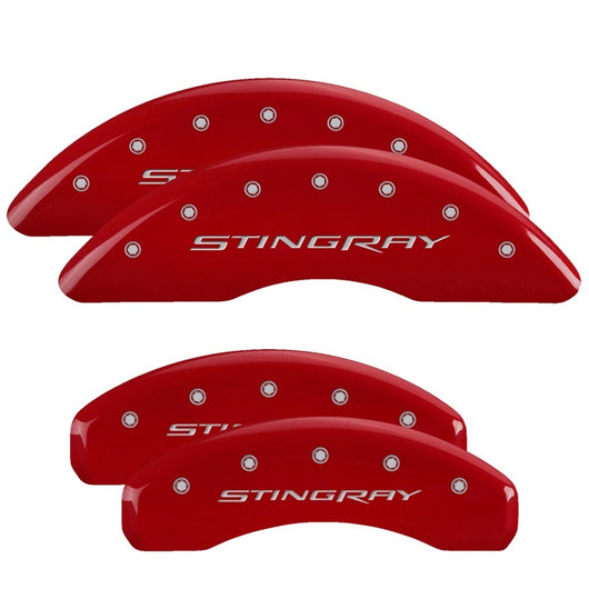 MGP 4 Caliper Covers Engraved Front & Rear Bowtie Yellow Finish Black Char 1997 Chevrolet Camaro - 14026SBOWYL
