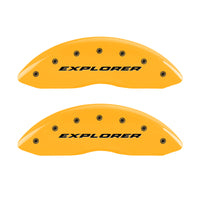 MGP 4 Caliper Covers Engraved Front & Rear Explorer Yellow finish black ch - 10215SXPLYL