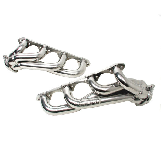 BBK 79-93 Mustang 351 Swap Shorty Unequal Length Exhaust Headers - 1-5/8 Silver Ceramic - 15110