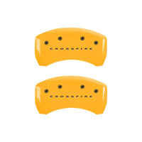 MGP 4 Caliper Covers Engraved F & R Crossfire Yellow Finish Black Char 2005 Chrysler Crossfire - 32010SCRFYL