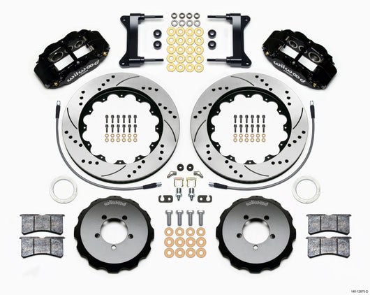 Wilwood Narrow Superlite 6R Front Hat Kit 14.00in Drilled 1999-2012 Subaru WRX w/Lines - 140-12875-D