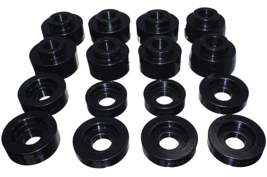 Energy Suspension 08-16 Ford F-250/F-350/F-450/F-550 Super Duty Crew Cab Black Body Mount Set - 4.4124G