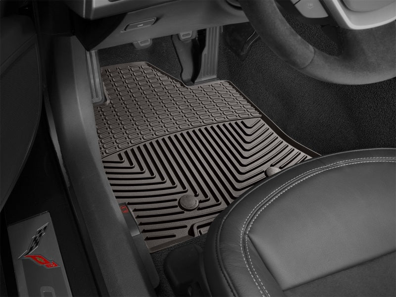 WeatherTech 2019+ Chevrolet Silverado 1500 Crew Cab Front Rubber Mats - Cocoa - W489CO