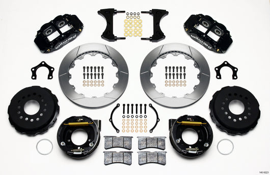 Wilwood Narrow Superlite 4R Rear P-Brk Kit 12.88in Ford 8.8 w/2.5in Offset-5 Lug - 140-9223