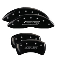 MGP 4 Caliper Covers Engraved Front & Rear Gen 5/SS Black finish silver ch - 14231SSS5BK