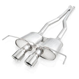Stainless Works 2009-15 Cadillac CTS-V Coupe 3in Catback System X-Pipe Chambered Mufflers 4in Tips - CTSV9CPCBHDR