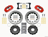 Wilwood Narrow Superlite 4R Front Hat Kit 14.00in Drill Red 2007-Up Jeep Wrangler - 140-12440-DR